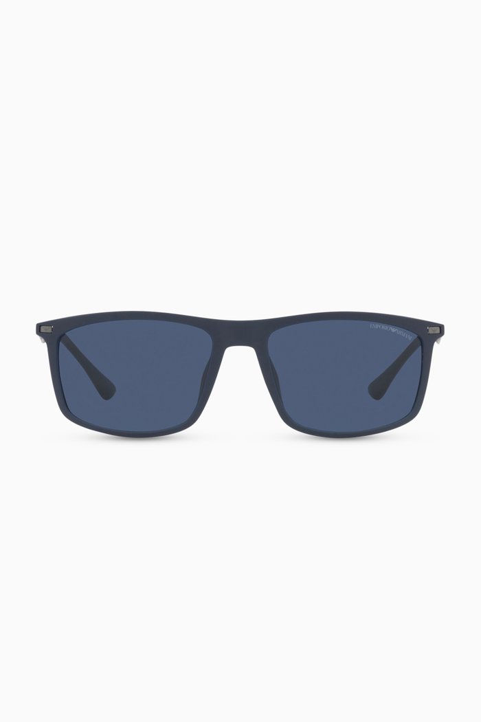 

D-frame Sunglasses in Metal & Acetate, Blue