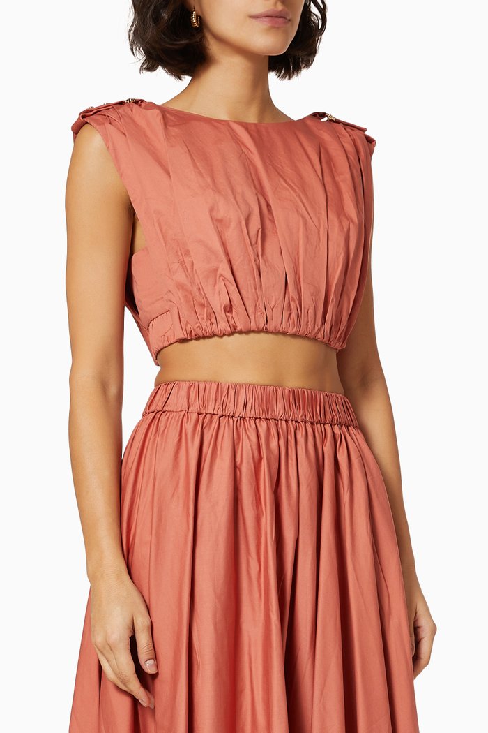 

Landon Crop Top in Cotton, Pink