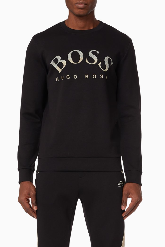 

Salbo 1 Slim Fit Sweatshirt in Stretch Cotton, Black