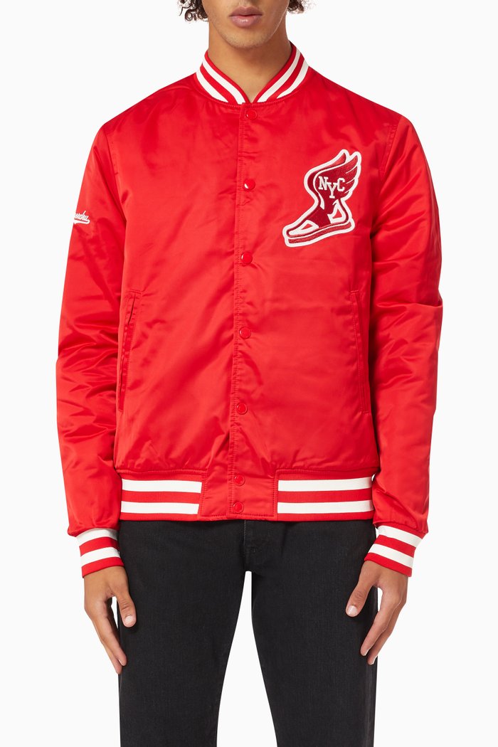 

Varsity Bomber Jacket, Red
