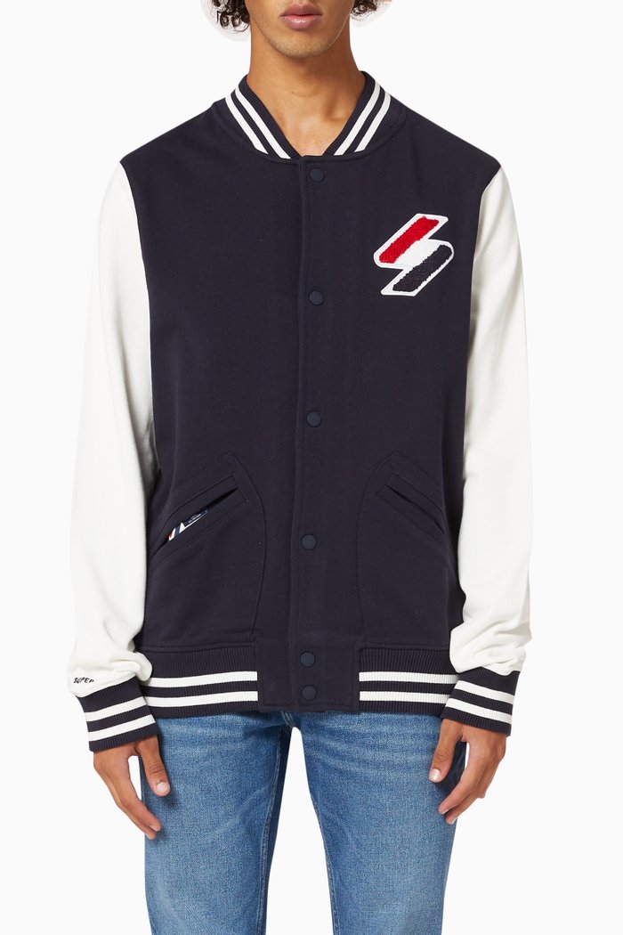 

Code Chenille Walk Out Jacket in Cotton Terry, Blue