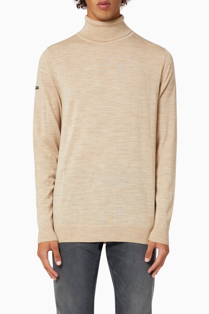 

Studios Roll Neck Jumper in Merino Wool, White