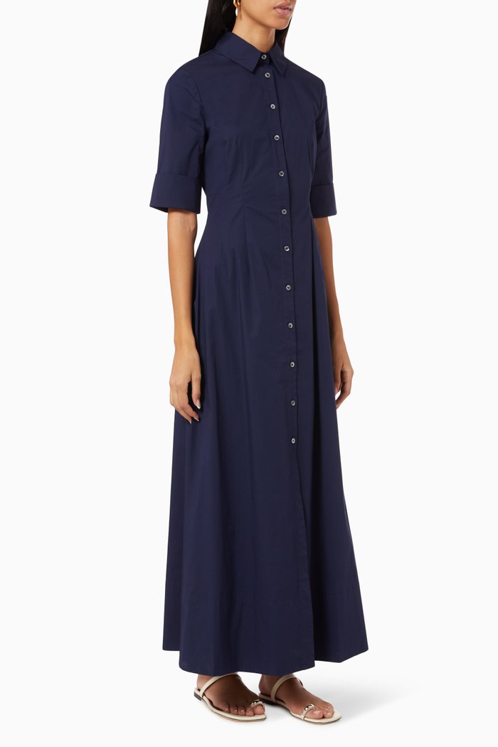 

Joan Maxi Dress in Cotton, Blue
