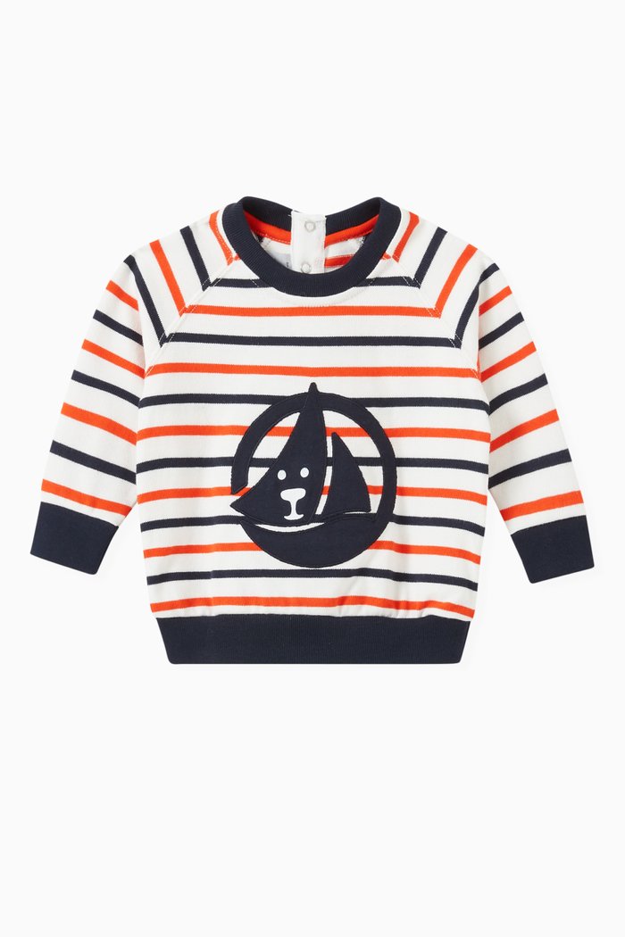 

Sailboat Sweatshirt in Cotton Fleece, Multicolour