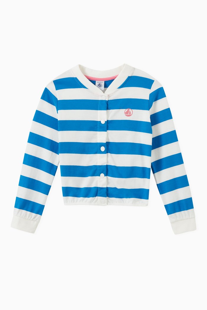 

Striped Cardigan in Organic Cotton, Multicolour