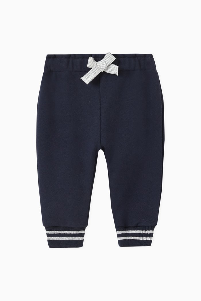 

Ankle Cuff Trousers in Cotton Fleece, Blue