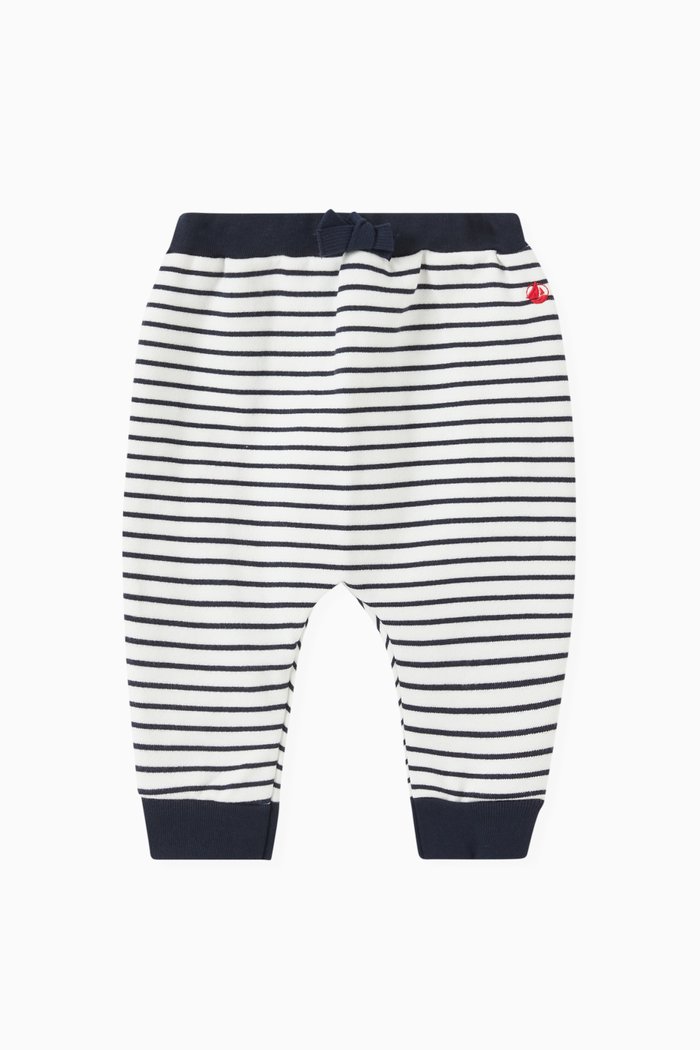 

Striped Trousers in Cotton Fleece, Multicolour