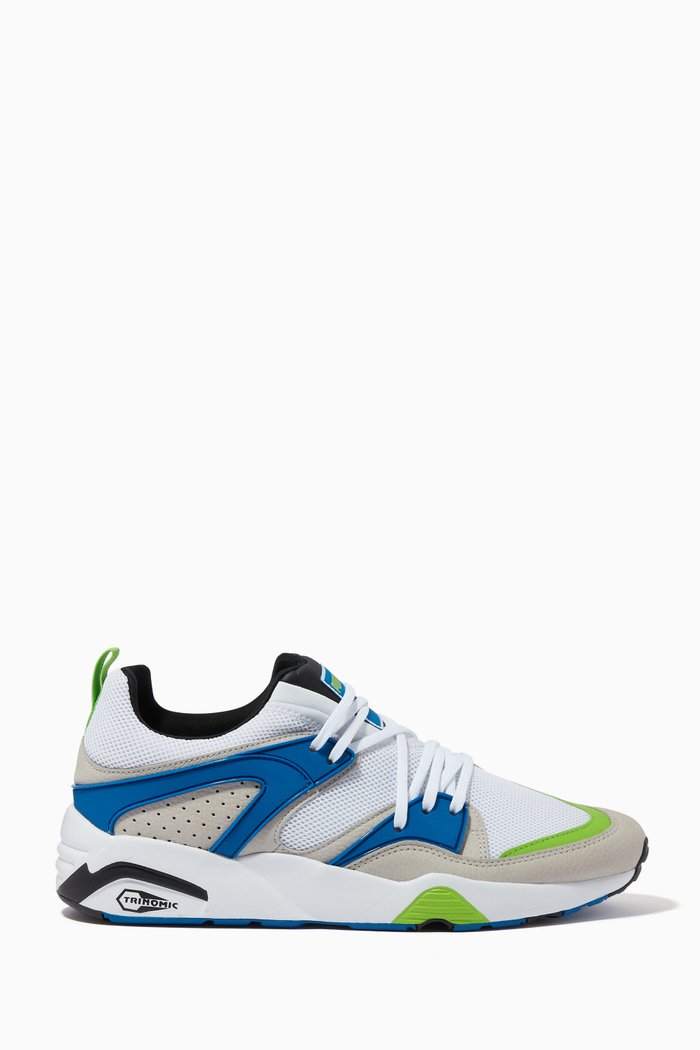 Blaze of Glory "Reverse Classics" Trainers in Mesh & Textile, White