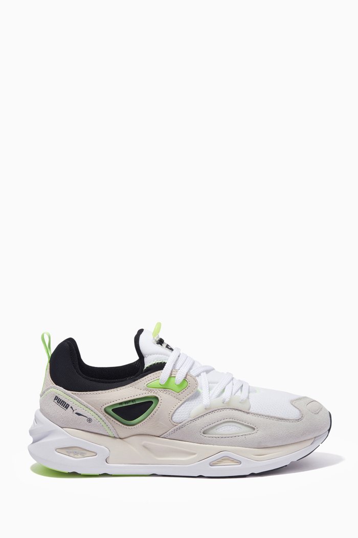 

TRC Blaze The Triangle Sneakers in Mesh & Suede, White