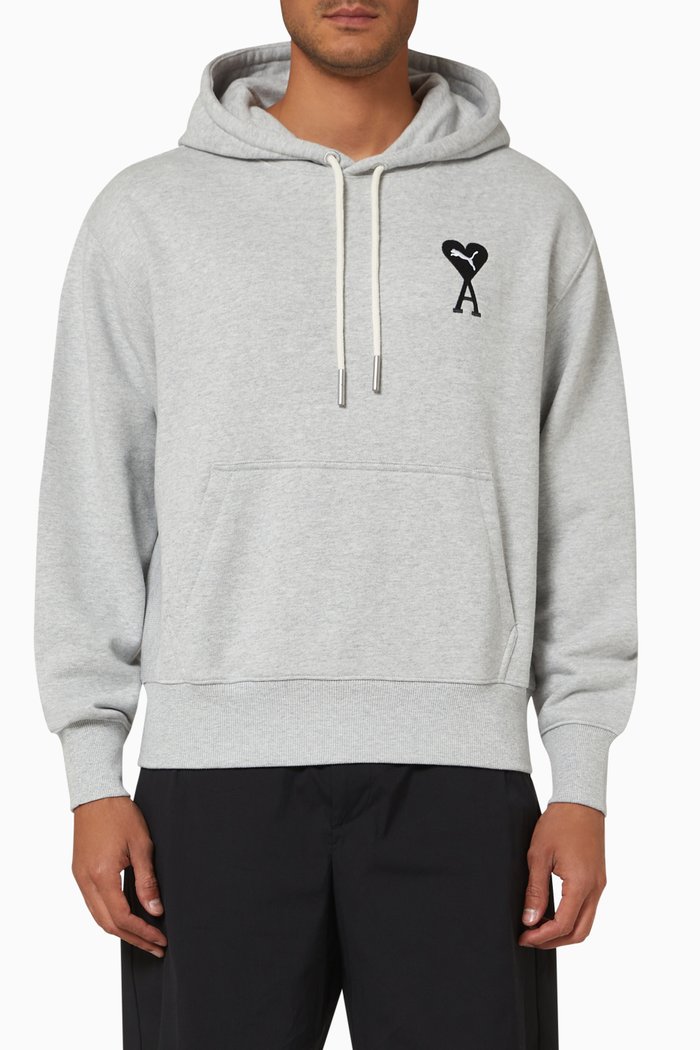 

Puma X Ami Hoodie in Cotton, Grey
