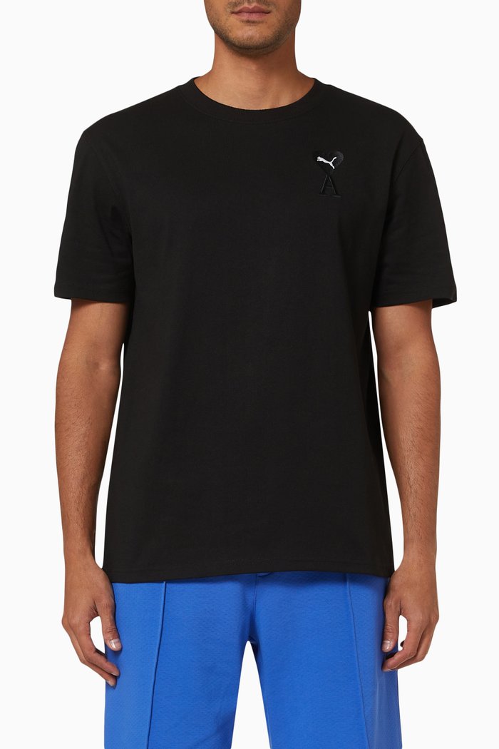 

PUMA x AMI Graphic T-Shirt in Cotton, Black