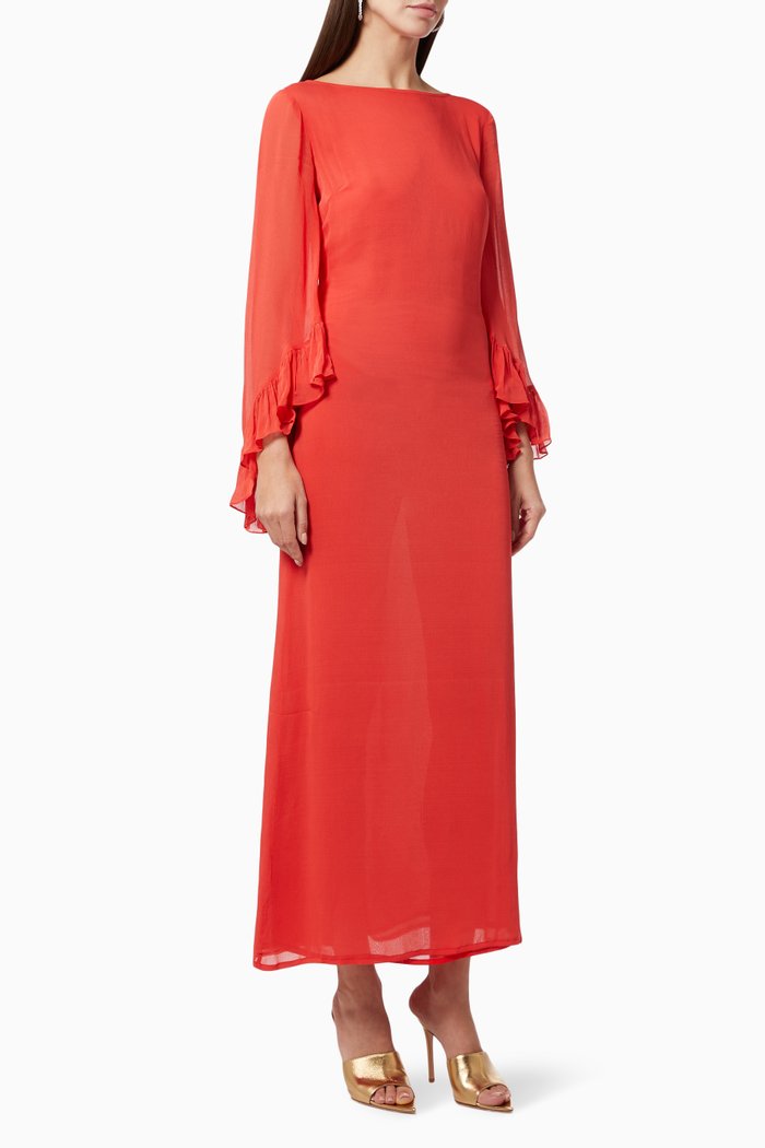 

Gloria Dress in Chiffon, Red
