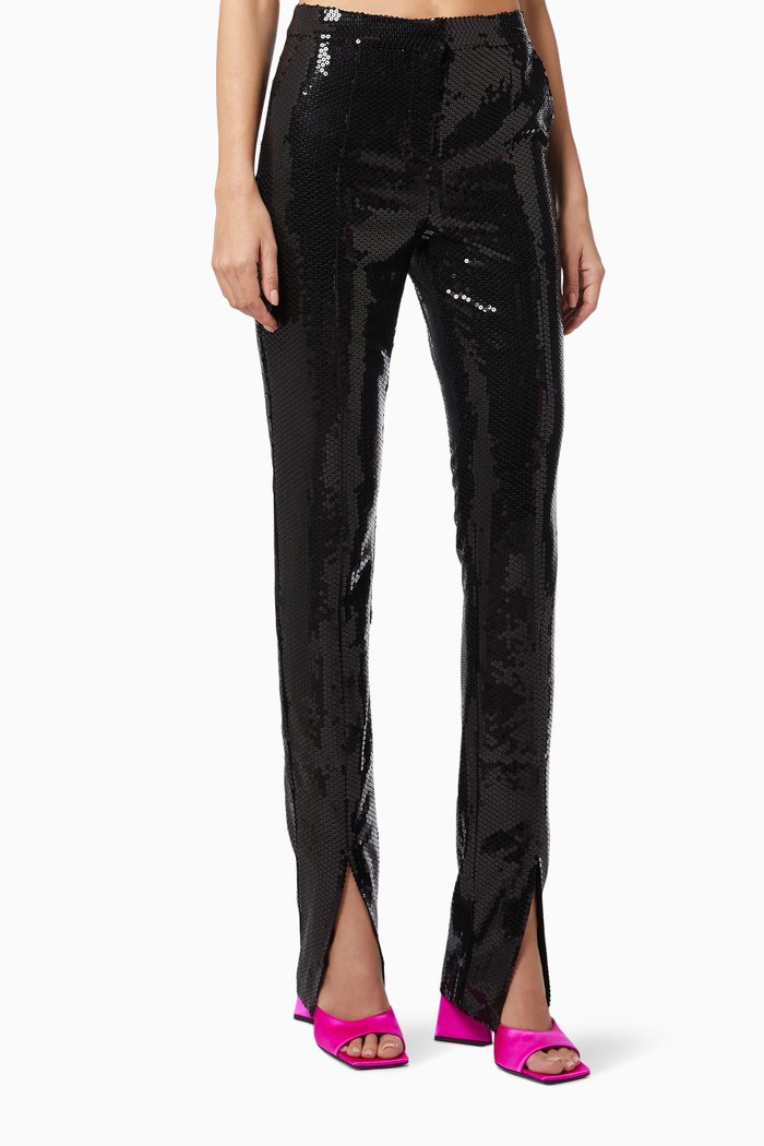 

Blue Trousers in Sequin, Black