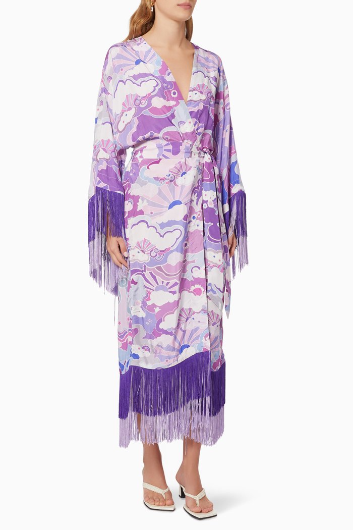 

Stella Kimono in Satin, Purple