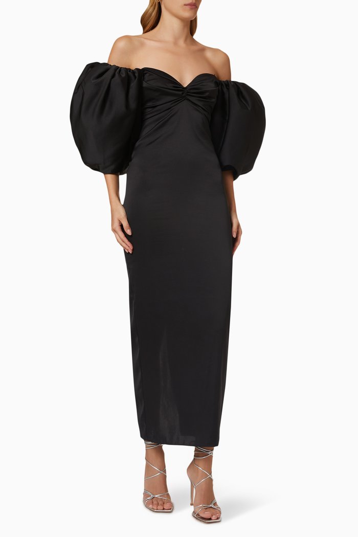 Corset Style Pencil Dress, Black