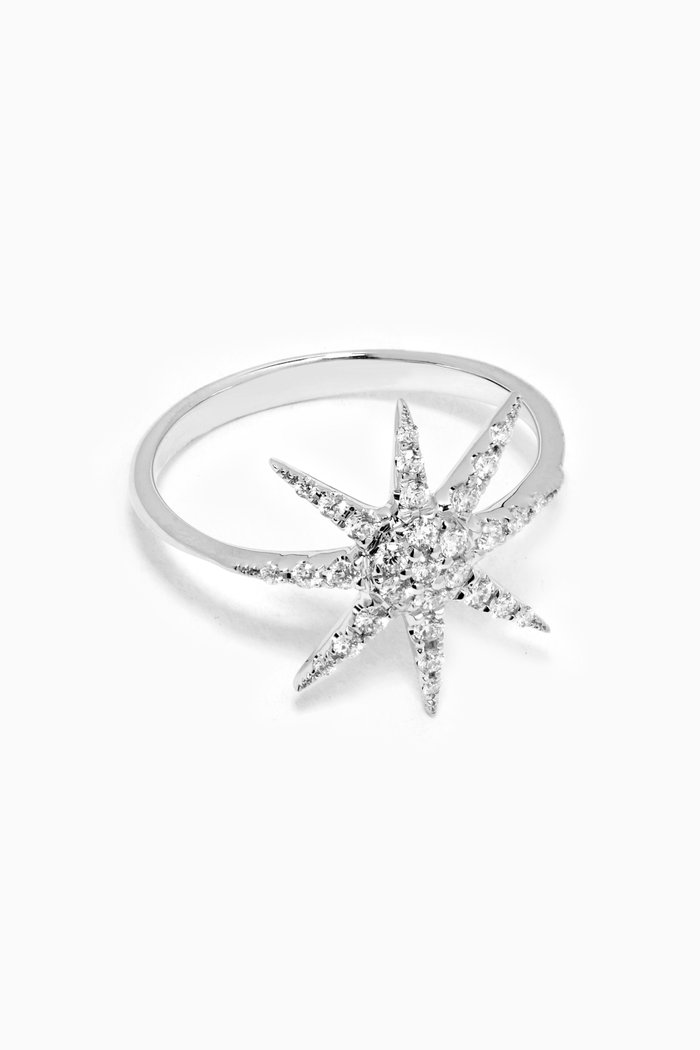 

Soleil Phalanx Diamond Ring in 18kt White Gold