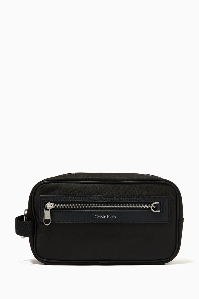 

Recycled Wash Bag in Canvas, Black