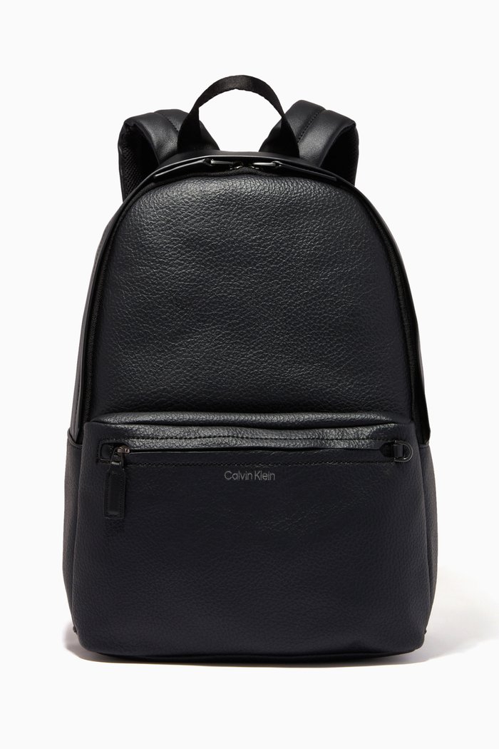 

Warmth Campus Backpack in Faux Leather, Black