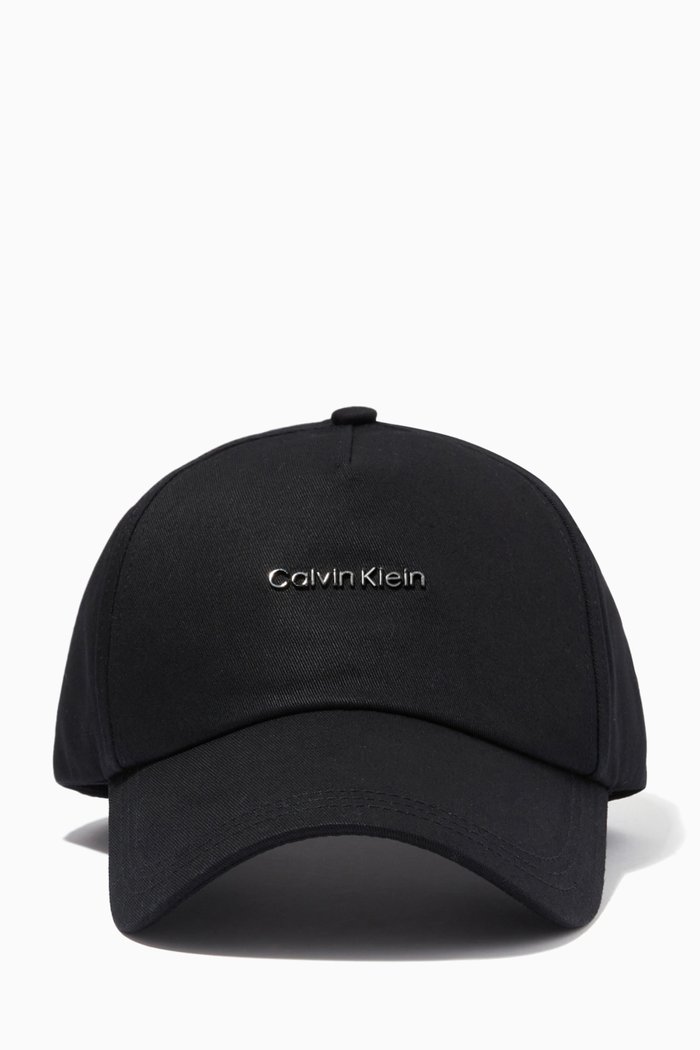 

Metal Logo Cap in Organic Cotton Twill, Black