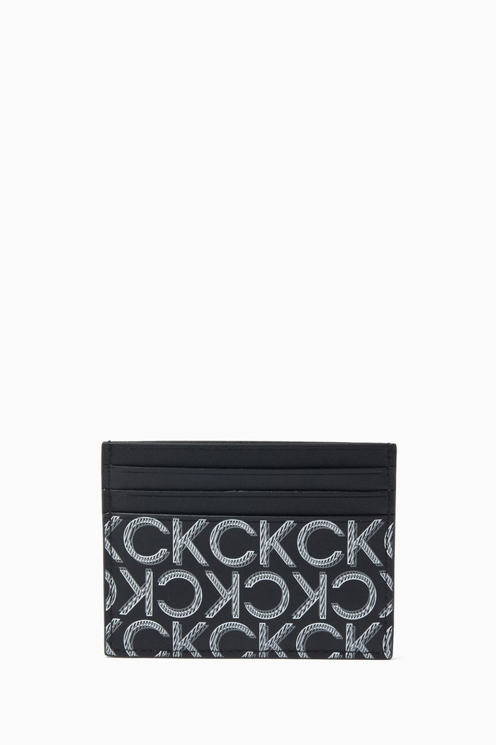 

Neon Cardholder in Faux Leather, Black