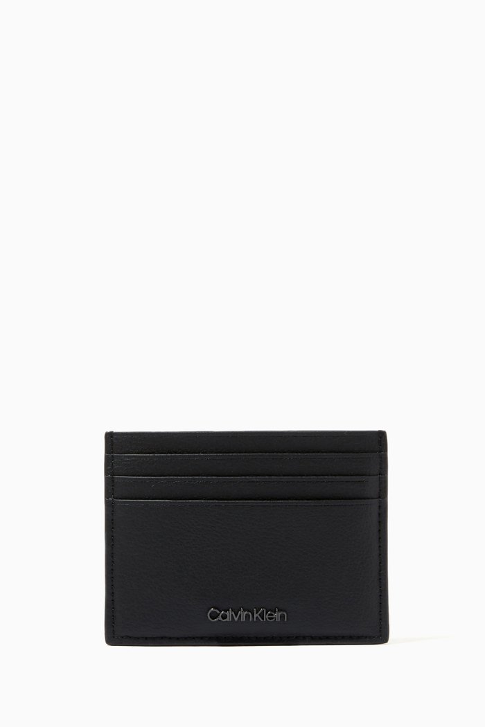 

Logo Cardholder in Faux Leather, Black