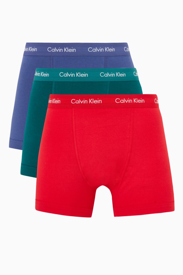 

Trunks in Stretch Cotton, Set of 3, Multicolour