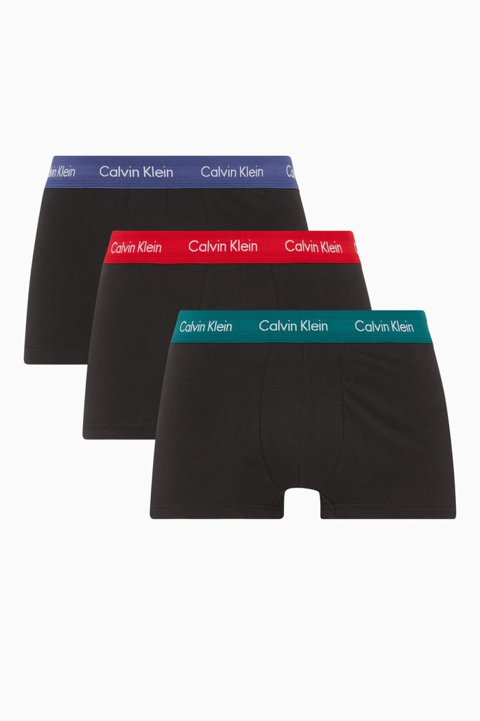 

Cotton Stretch Trunks, Set of 3, Black