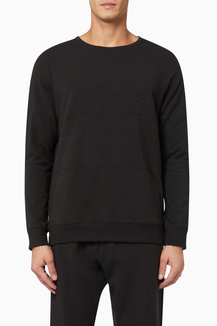 

Gloss Lounge Sweatshirt in Organic Cotton, Black