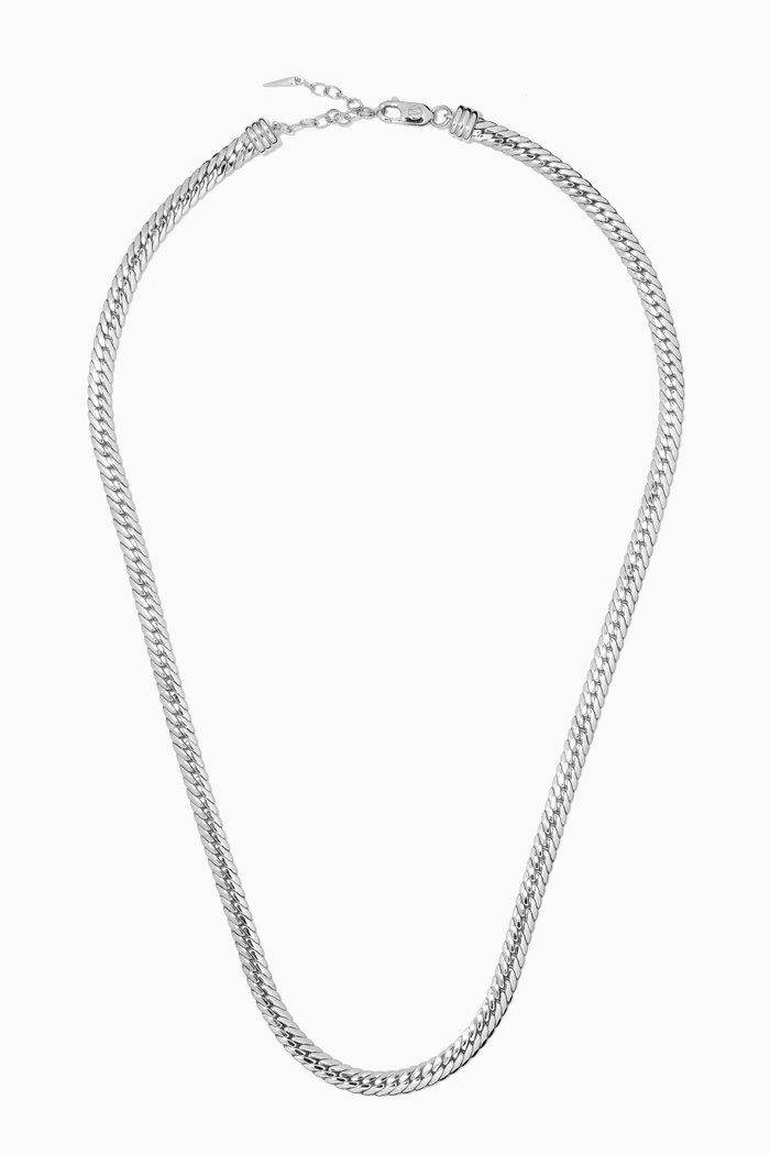 

Camail Snake Chain Necklace in Silver Plating
