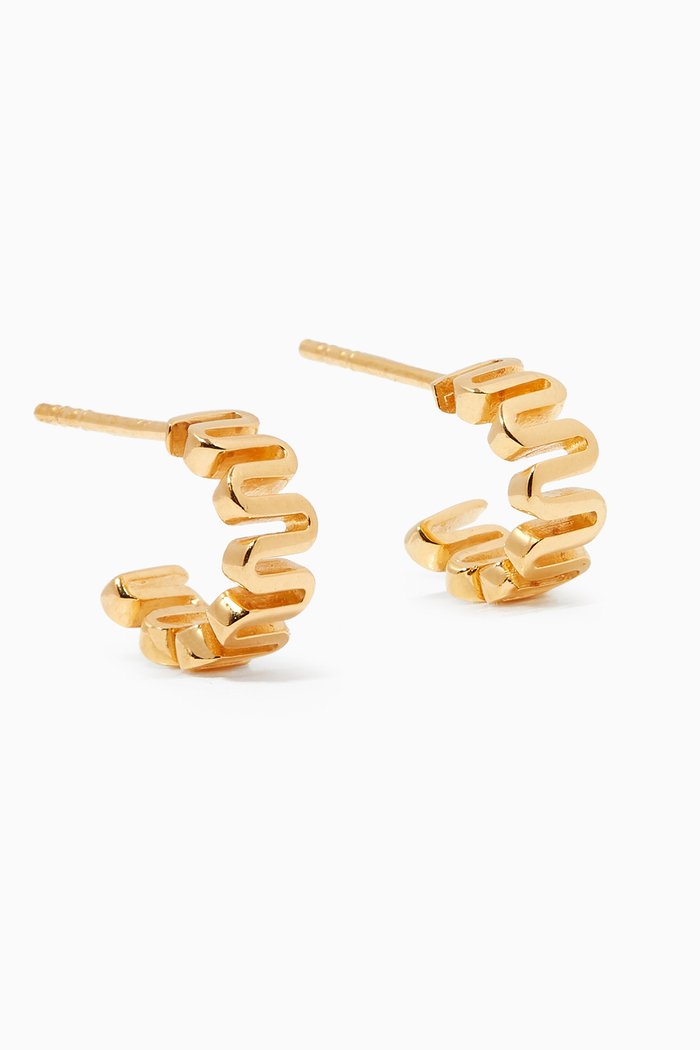 

Wavy Huggies in 18kt Gold Vermeil
