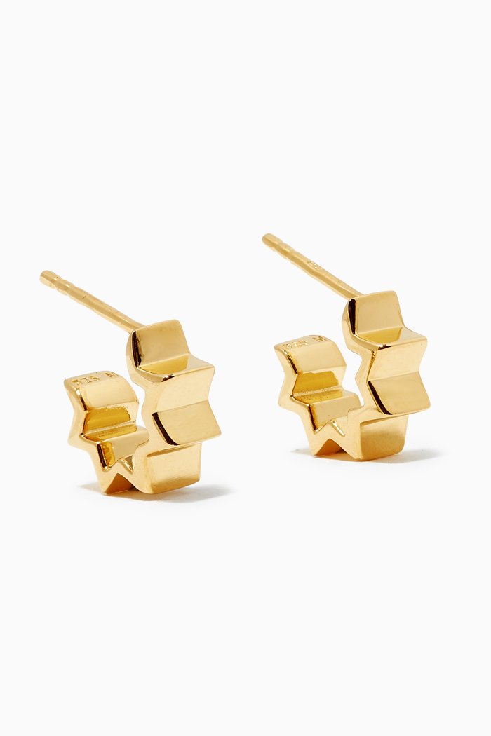 

Celestial Mini Star Huggies in Gold Vermeil