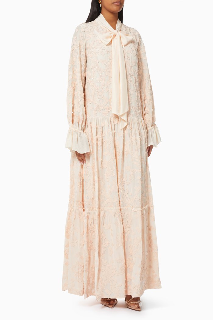 

Claire-B Floral Embroidered Dress, Pink