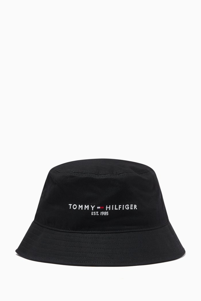 

TH Established Tape Bucket Hat in Organic Cotton, Black