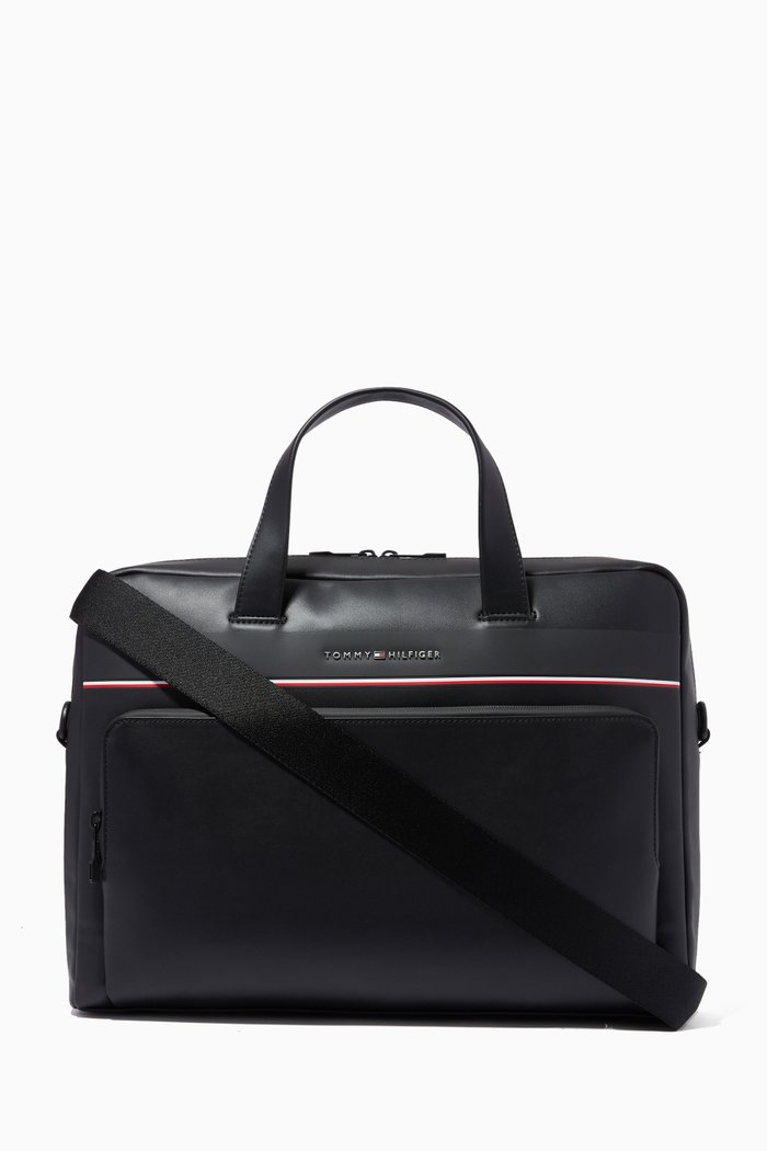 Commuter Laptop Bag in Recycled Polyester, Black