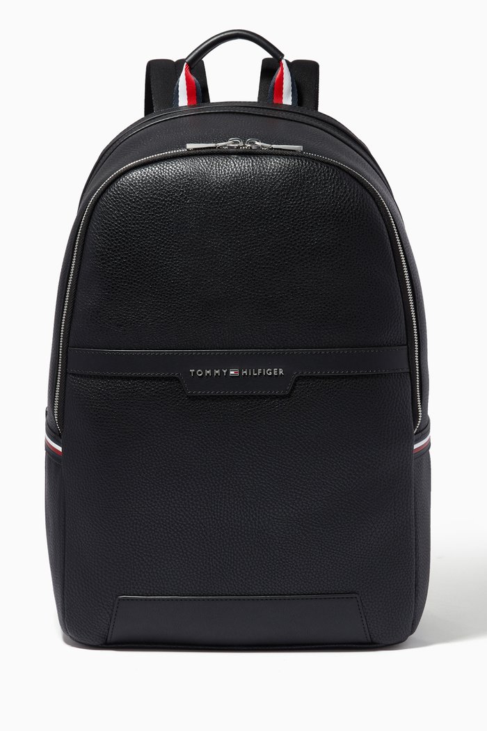

Downtown Backpack in Pebbled Vegan Leather, Black