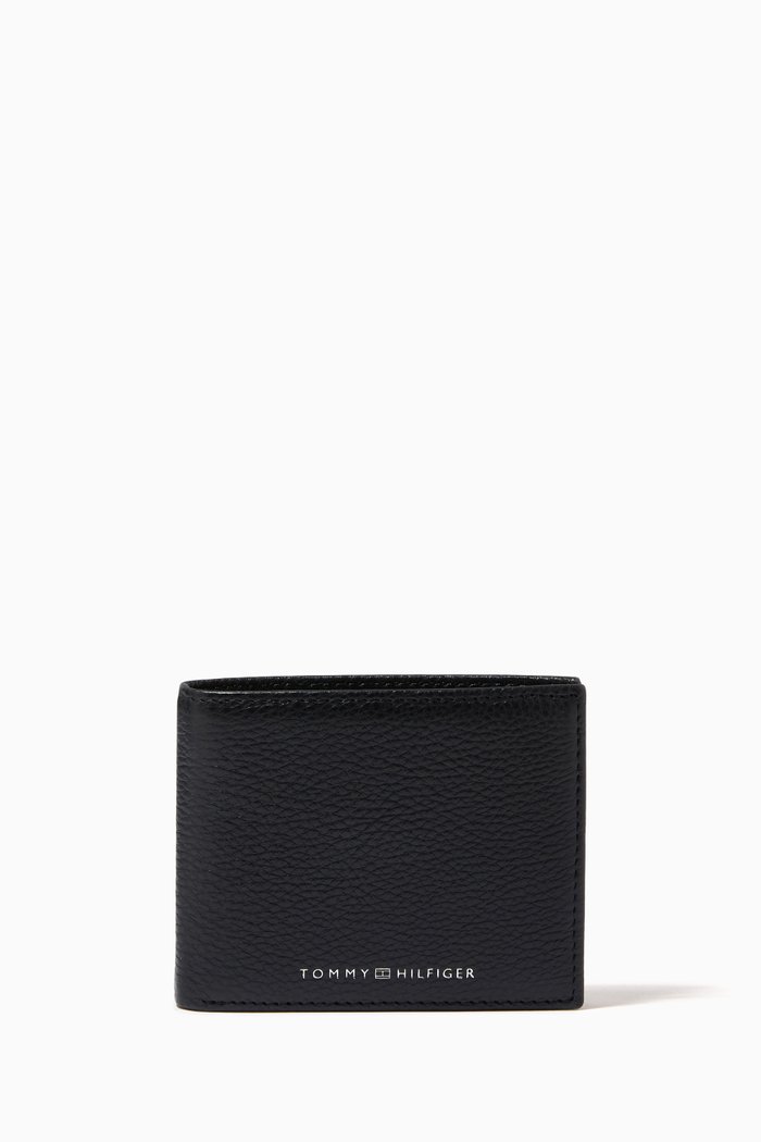

Downtown Mini Wallet in Grained Leather, Black