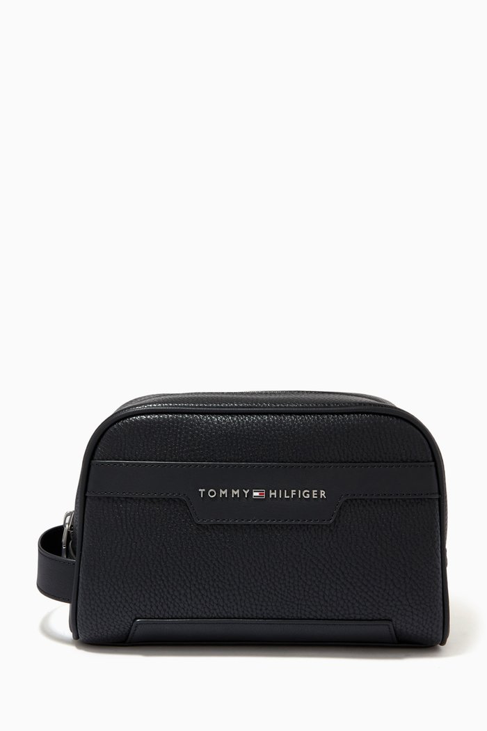 Downtown Washbag in Vegan Leather, Black