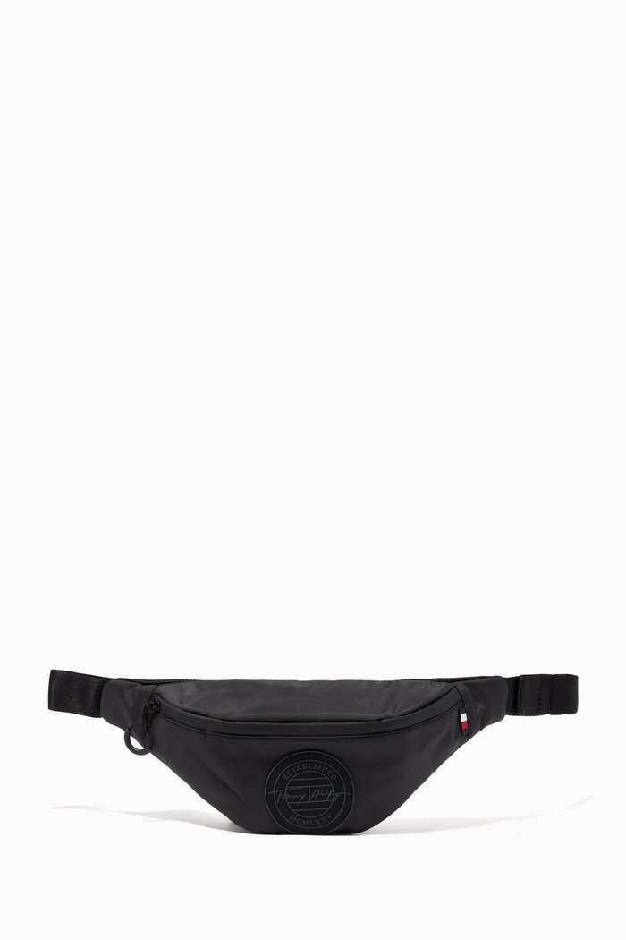 

Signature Logo Badge Belt Bag in Recycled Polyester, Black