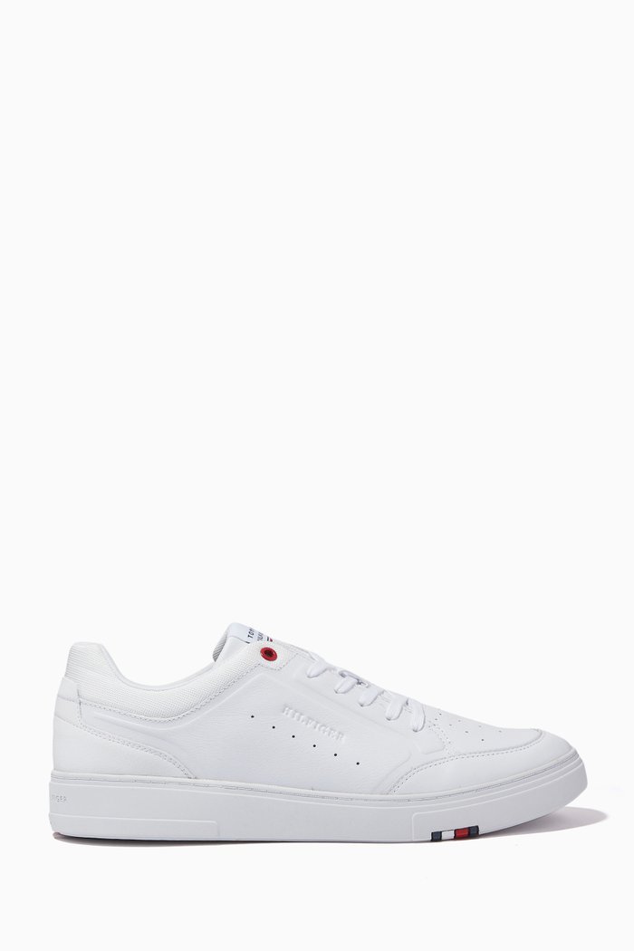 

Modern Cupsole Sneakers in Leather, White
