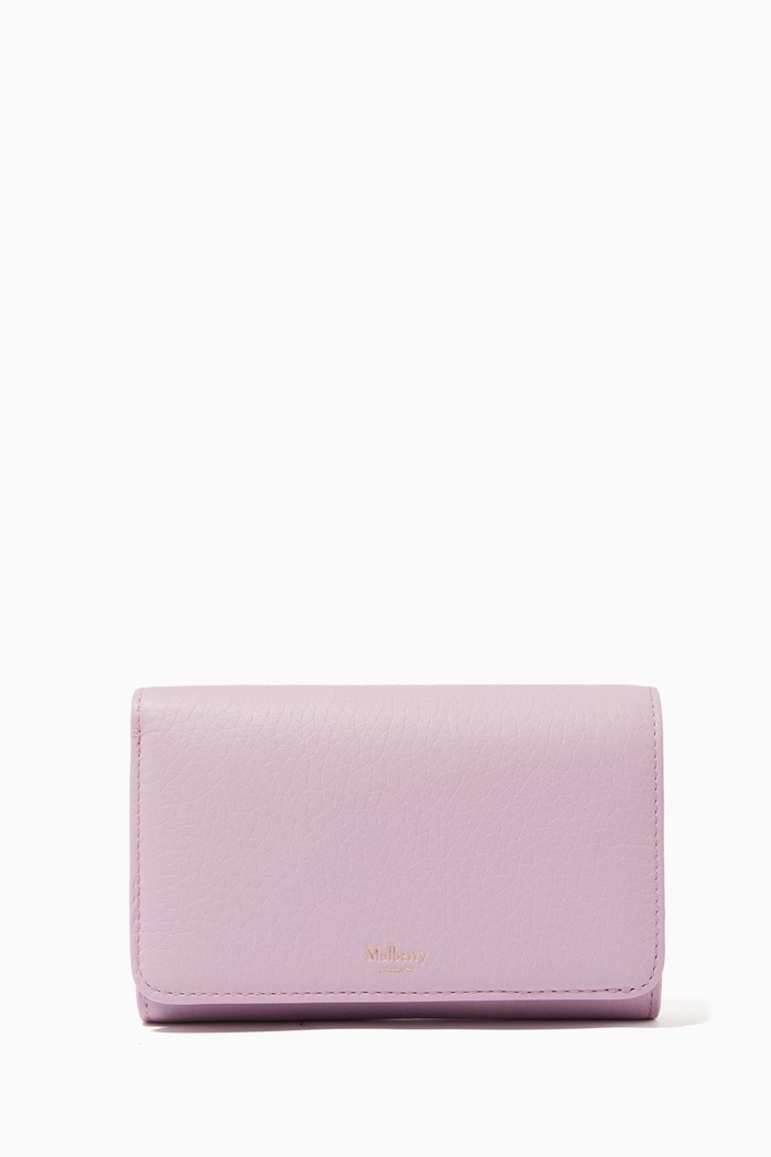 

Medium Continental French Purse in Small Classic Grain Leather, Purple