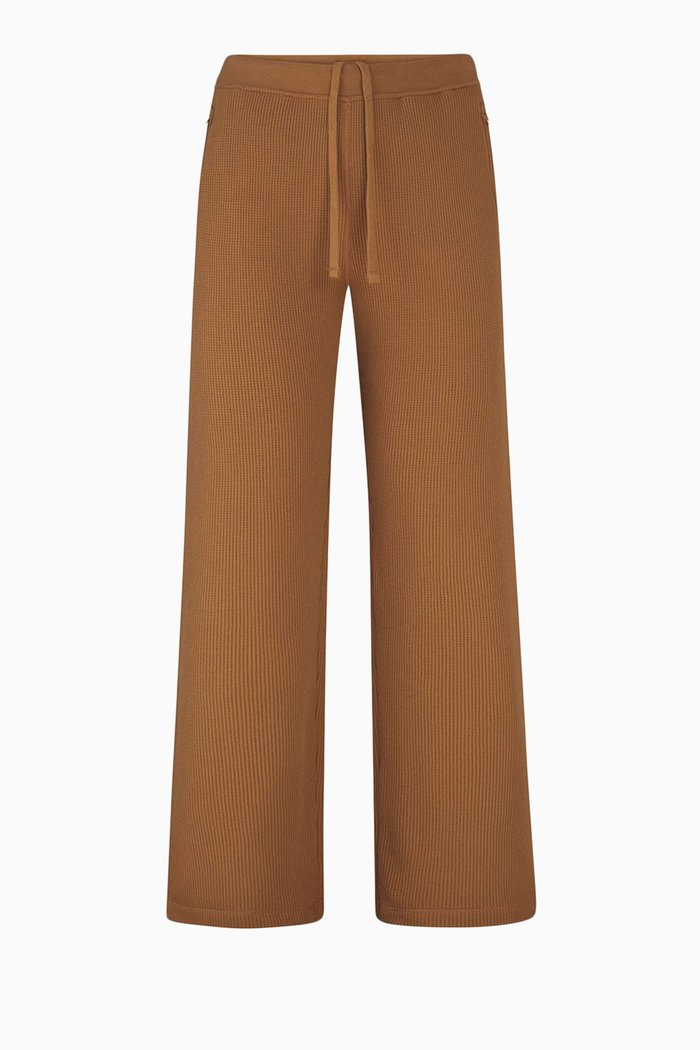 

Waffle Loose Pant, Brown