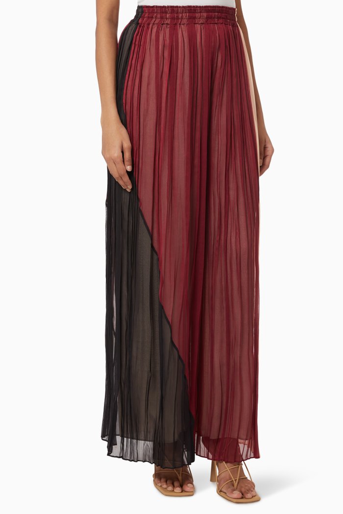 

Gathered Wide Leg Pants, Multicolour