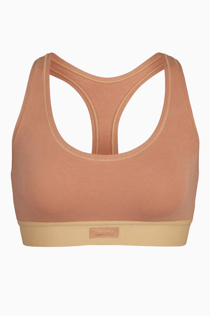 

Cotton Jersey Racerback Bra, Neutral