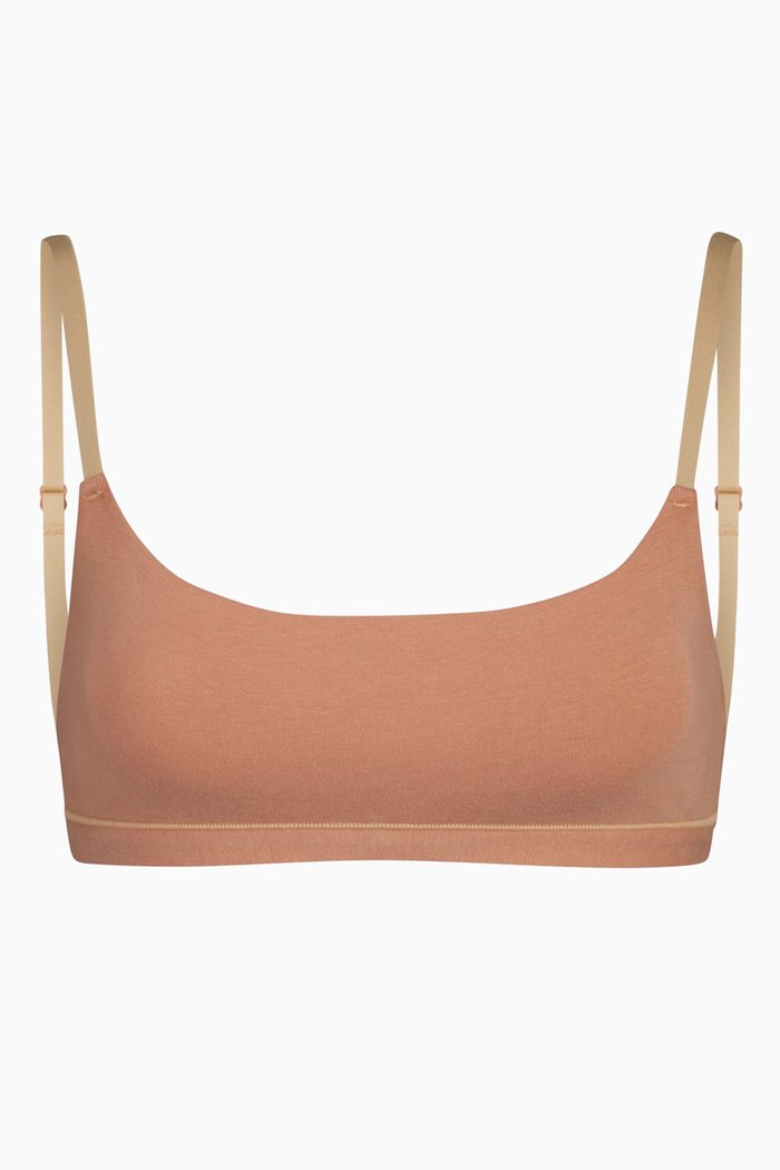 

Cotton Jersey Scoop Bralette, Neutral