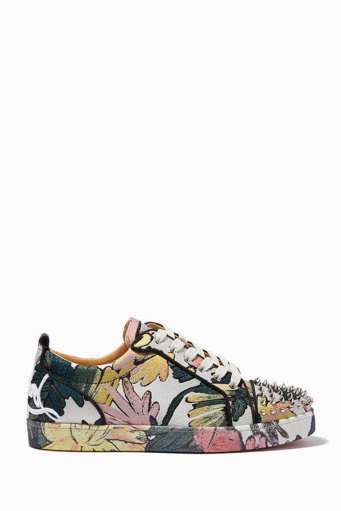 

Fun Louis Junior Spikes Sneakers in Hanabi Floral Fabric, Multicolour