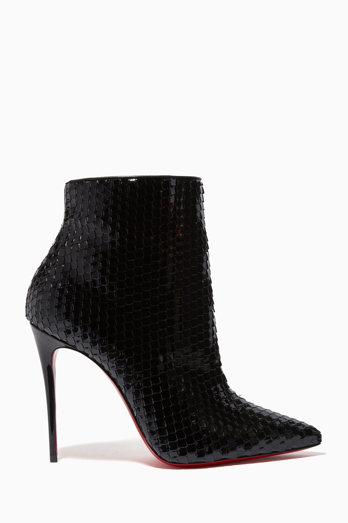 

So Kate Booty 100 Ankle Boots in Scales Patent Leather, Black