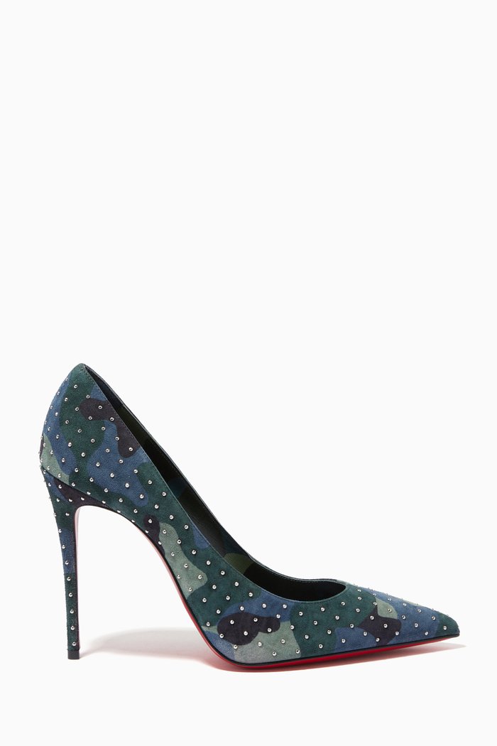 

Kate Plume 100 Pumps in Samouflage Print Suede, Multicolour
