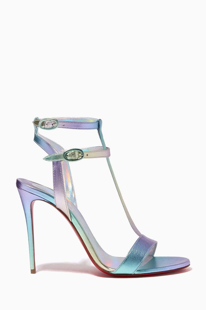 

Mara 100 Sandals in Iridescent Lamé Nappa, Multicolour