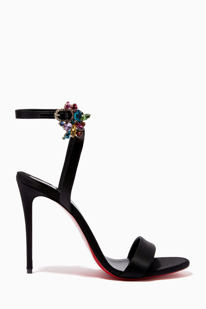 

Goldie Joli 100 Sandals in Satin Crêpe, Black