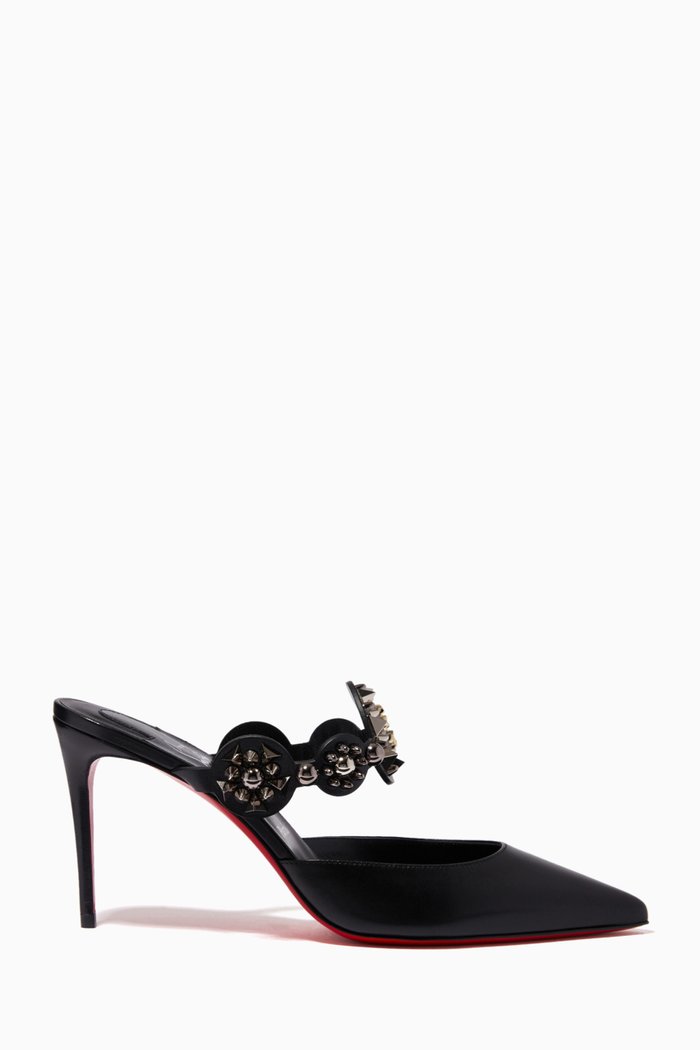 

Miss Goldora 85 Mules in Leather, Black